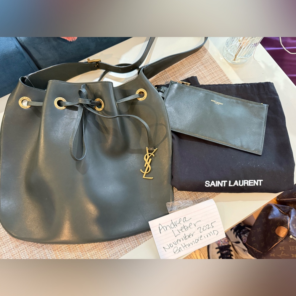 Saint Laurent Paris VII Leather Hobo Bag, NWOT